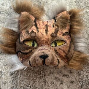 Brown cat Therian mask furry warrior cats